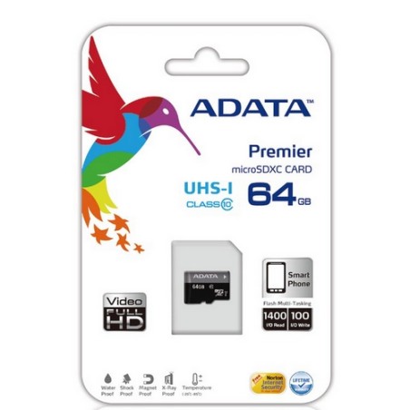 ADATA 64GB MicroSDHC CLASS10